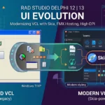 Эволюция интерфейса в Delphi 12 и 13: Масштабирование, Стилизация и мост к FireMonkey через Skia